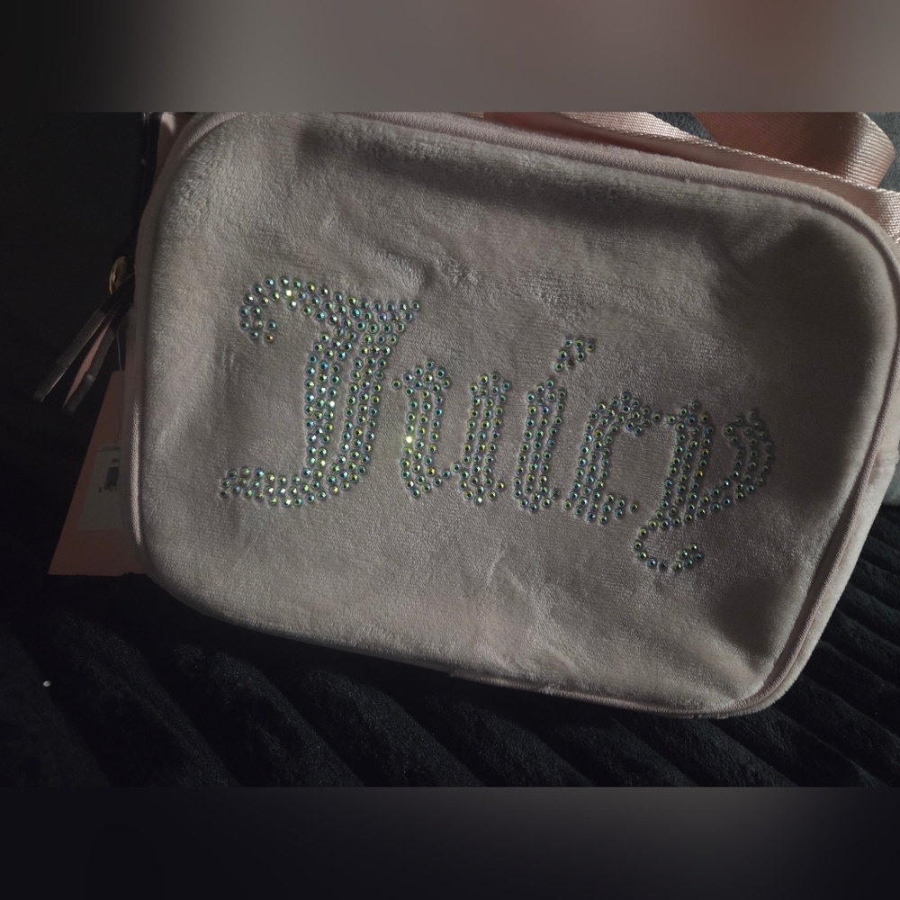 Juicy Couture Light Pink Crossbody Bag with Rhinestone Logo - Picture 4 of 4